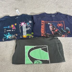 Marvel Navy Graphic T-Shirt with Superhero Designs